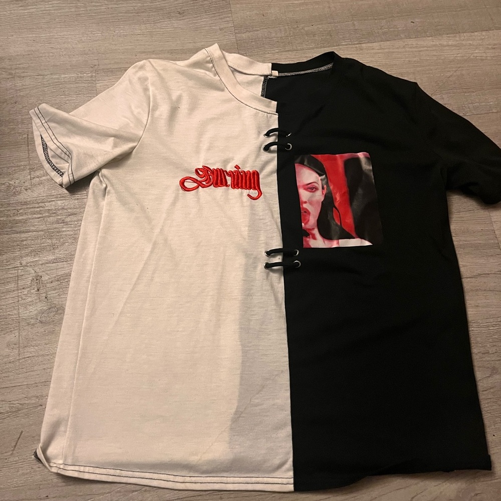 half and half shirt